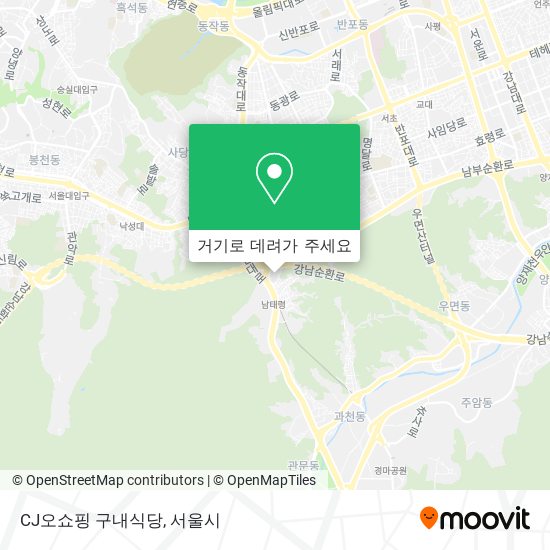 CJ오쇼핑 구내식당 지도