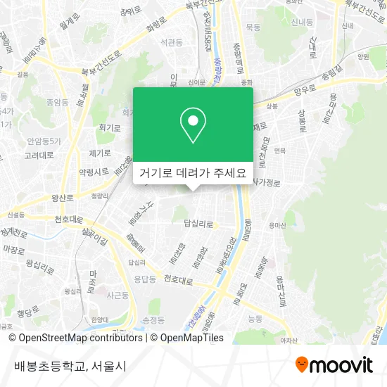 배봉초등학교 지도