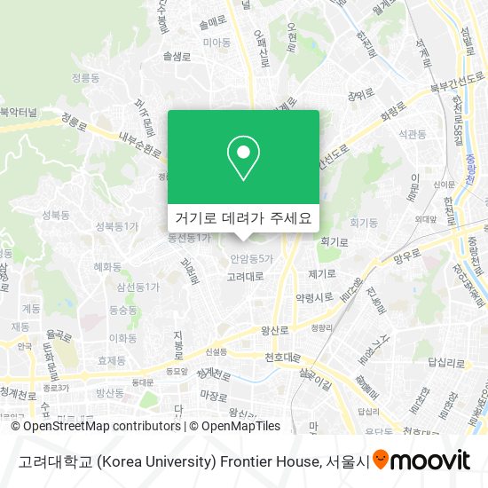 고려대학교 (Korea University) Frontier House 지도