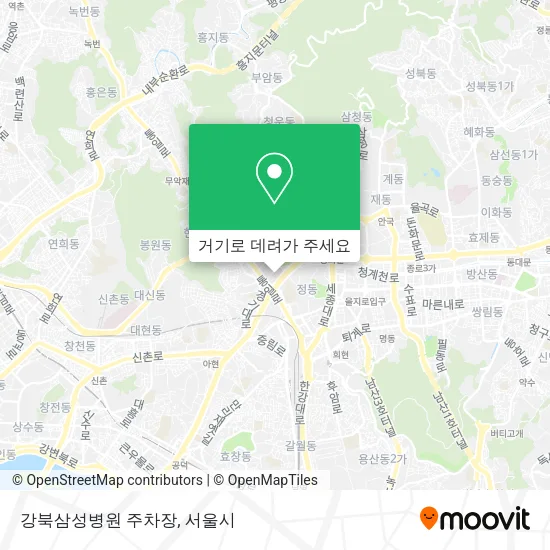 강북삼성병원 주차장 지도