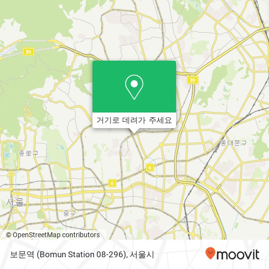 보문역 (Bomun Station 08-296) 지도