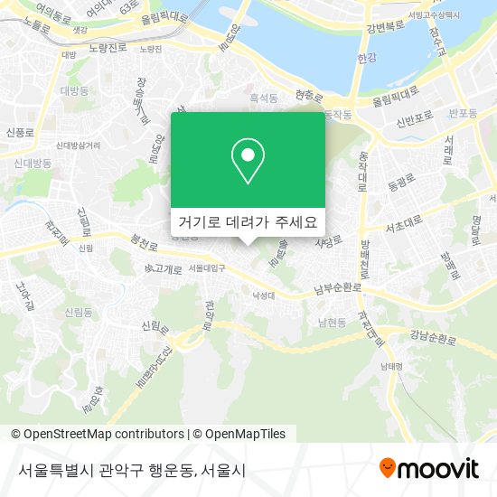 서울특별시 관악구 행운동 지도