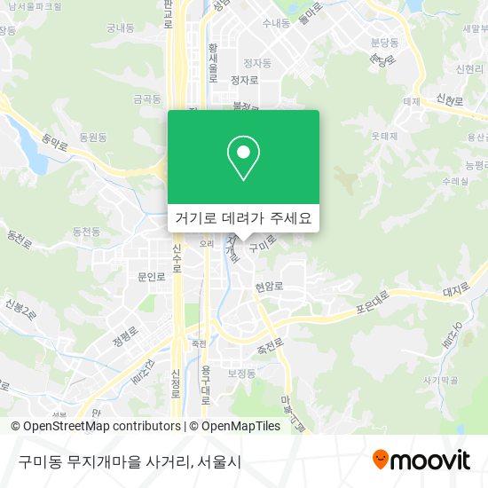 구미동 무지개마을 사거리 지도