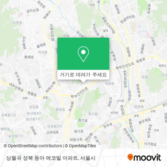 상월곡 성북 동아 에코빌 아파트 지도