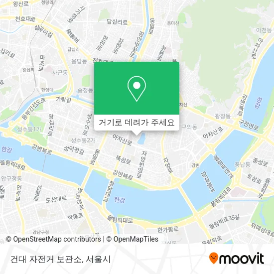 건대 자전거 보관소 지도