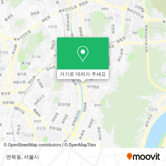 면목동 지도