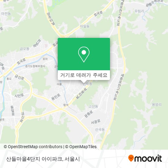 산들마을4단지 아이파크 지도