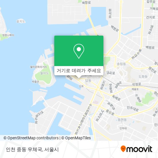 인천 중동 우체국 지도