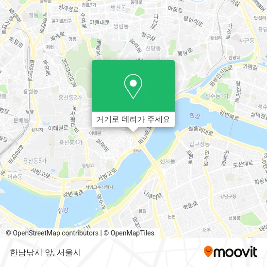 한남낚시 앞 지도
