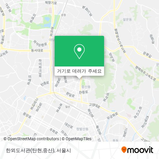 한뫼도서관(탄현,중산) 지도