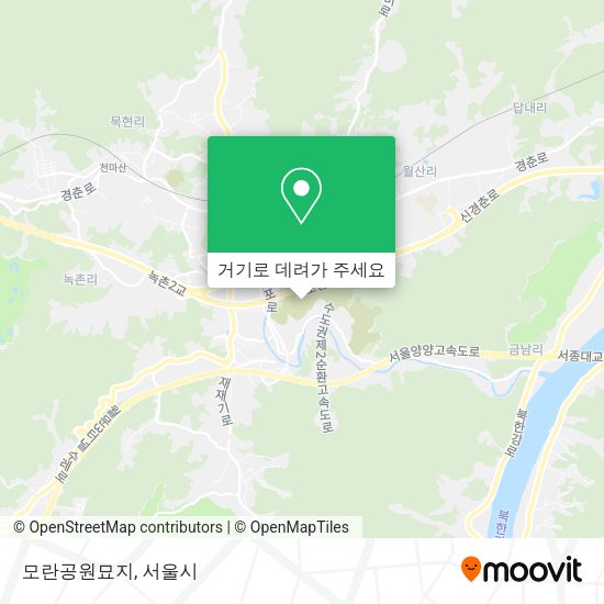 모란공원묘지 지도