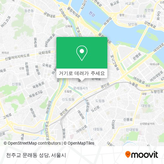 천주교 문래동 성당 지도