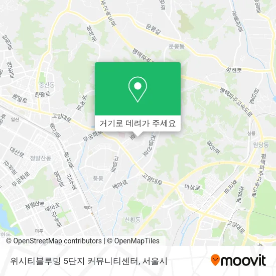 위시티블루밍  5단지 커뮤니티센터 지도