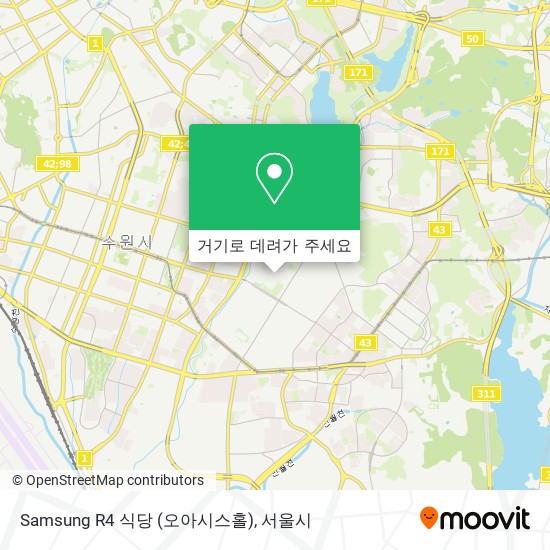 Samsung R4 식당 (오아시스홀) 지도