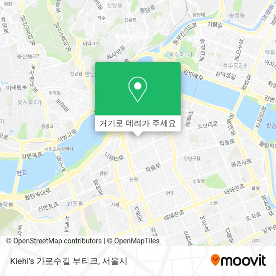 Kiehl's 가로수길 부티크 지도
