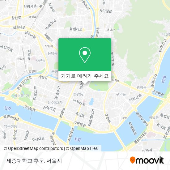 세종대학교 후문 지도