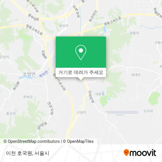 이천 호국원 지도