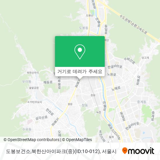 도봉보건소,북한산아이파크(중)(ID:10-012) 지도