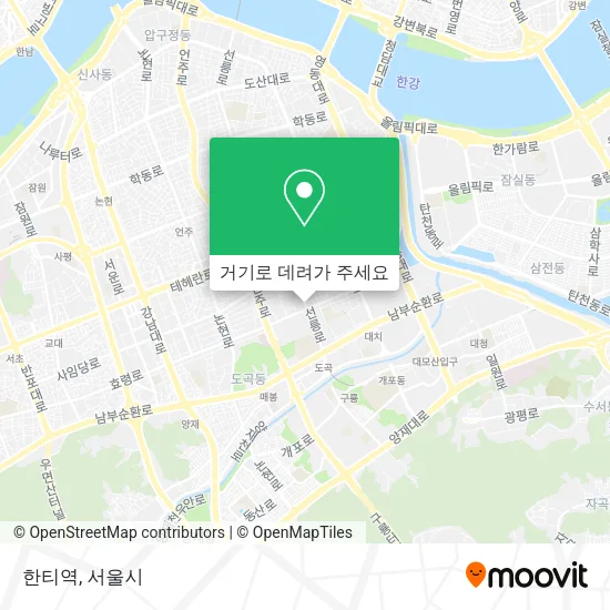 한티역 지도