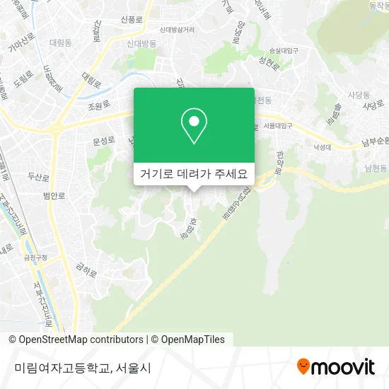 미림여자고등학교 지도
