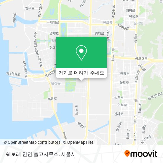 쉐보레 인천 출고사무소 지도