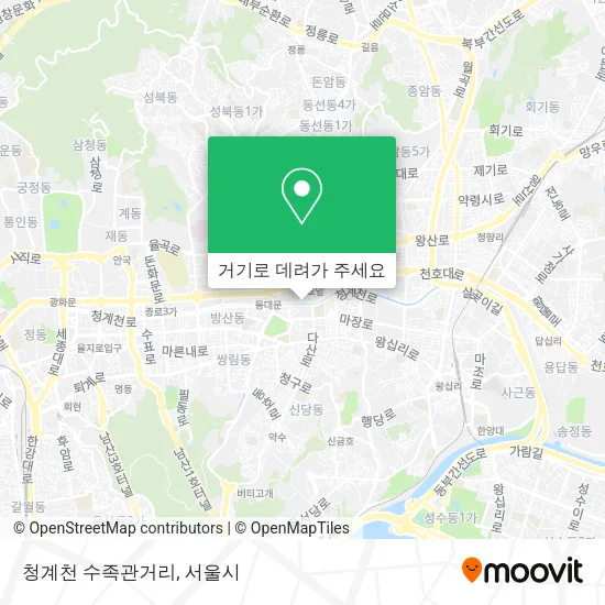 청계천 수족관거리 지도