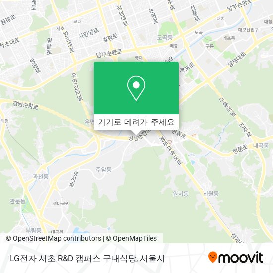 LG전자 서초 R&D 캠퍼스 구내식당 지도