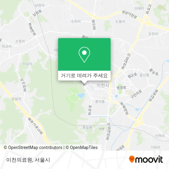 이천의료원 지도