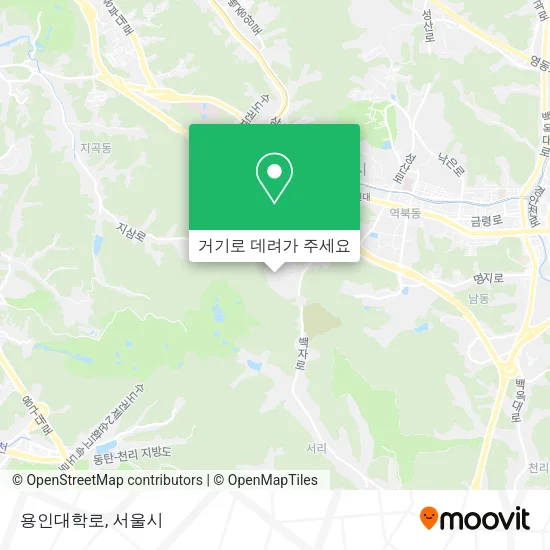 용인대학로 지도