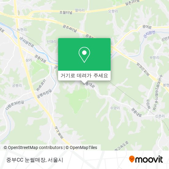 중부CC 눈썰매장 지도