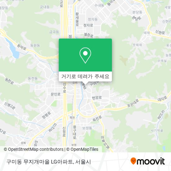 구미동 무지개마을 LG아파트 지도