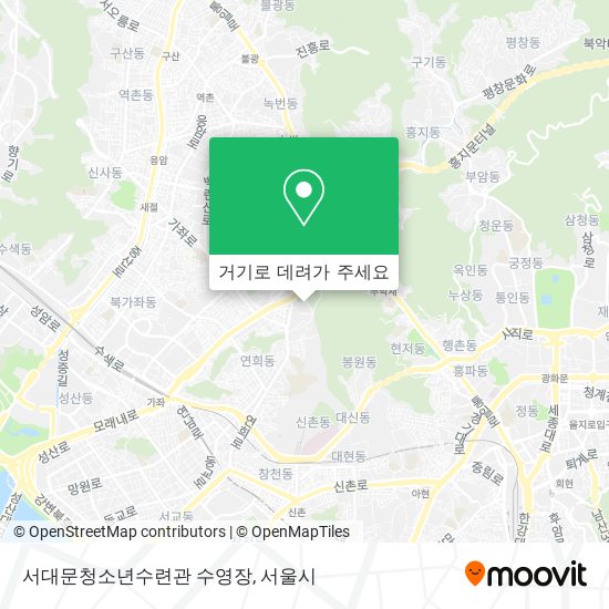 서대문청소년수련관 수영장 지도