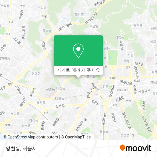 영천동 지도