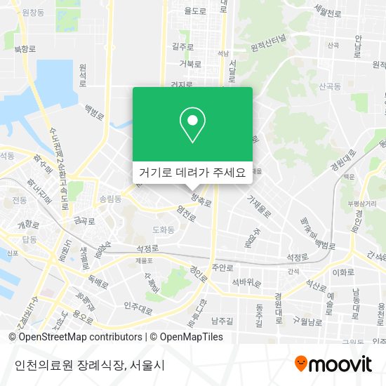 인천의료원 장례식장 지도
