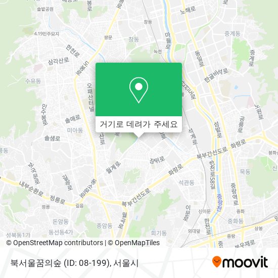 북서울꿈의숲 (ID: 08-199) 지도