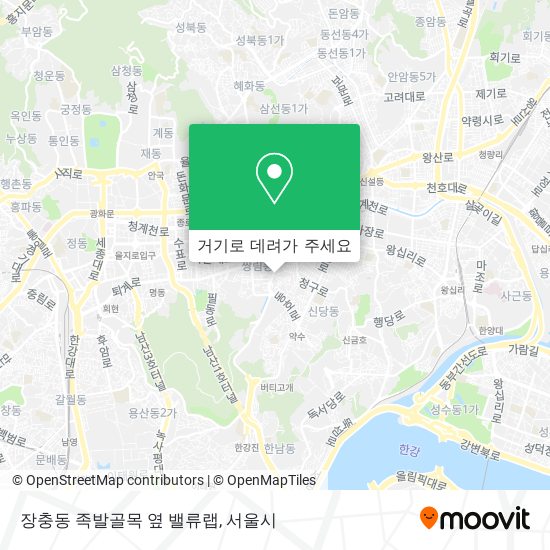 장충동 족발골목 옆 밸류랩 지도