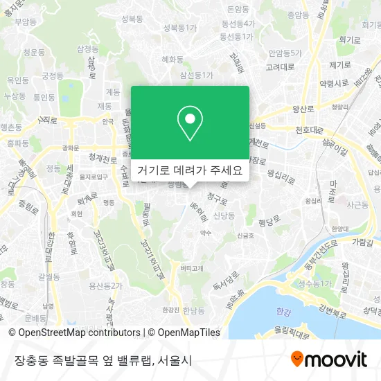 장충동 족발골목 옆 밸류랩 지도