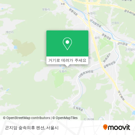 곤지암 숲속의휴 펜션 지도