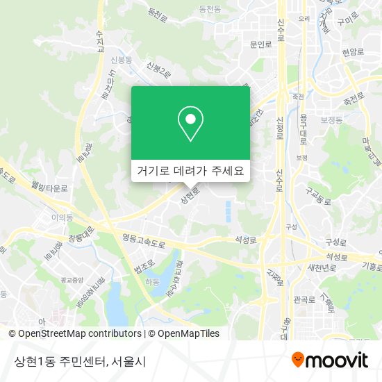 상현1동 주민센터 지도