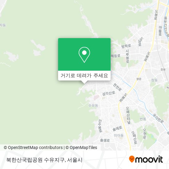북한산국립공원 수유지구 지도