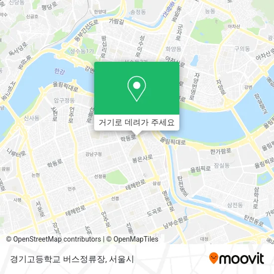경기고등학교 버스정류장 지도