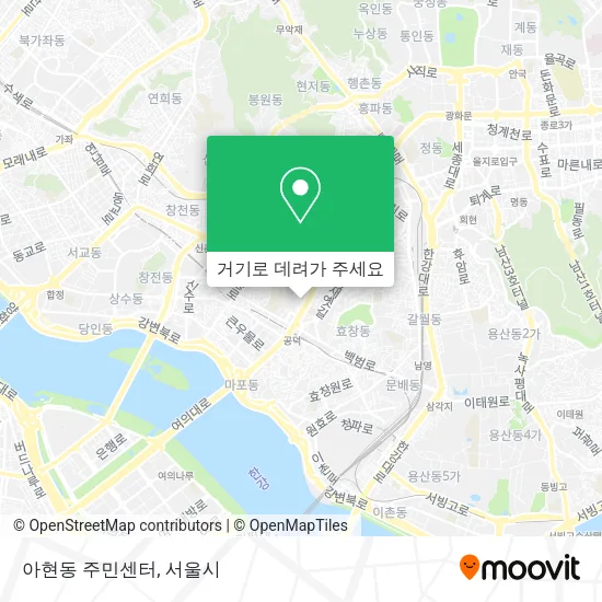 아현동 주민센터 지도