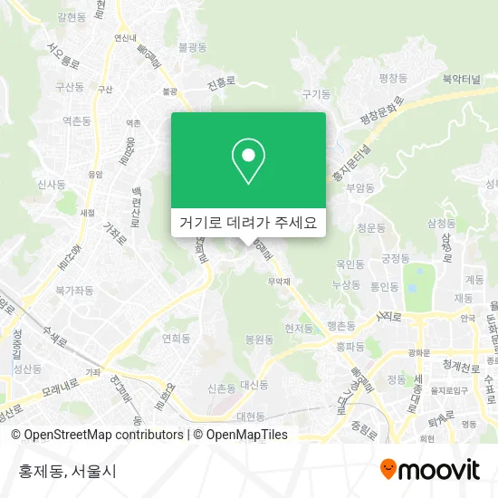 홍제동 지도