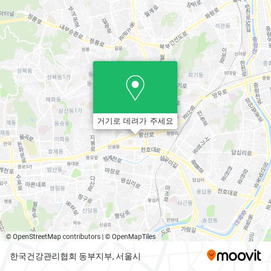 한국건강관리협회 동부지부 지도