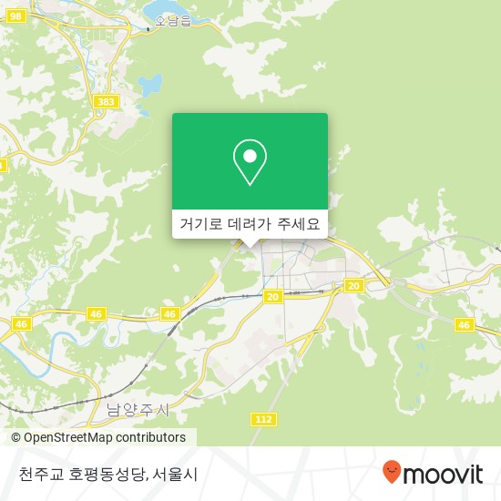 천주교 호평동성당 지도