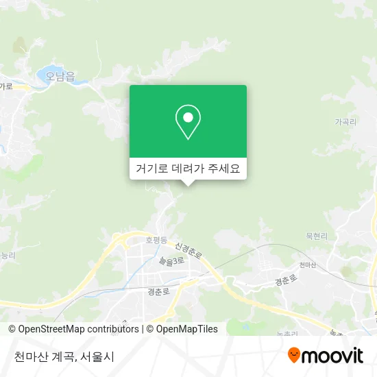 천마산 계곡 지도