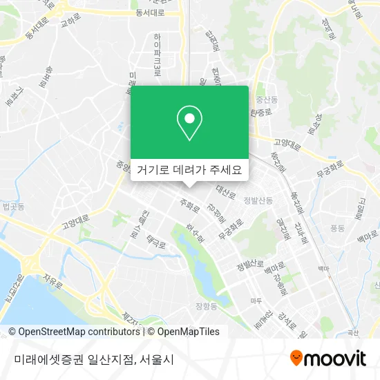 미래에셋증권 일산지점 지도