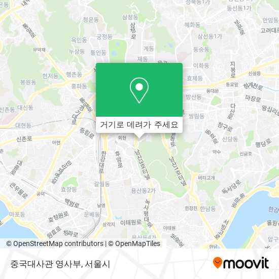 중국대사관 영사부 지도