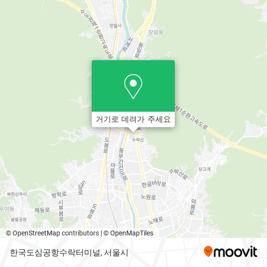 한국도심공항수락터미널 지도