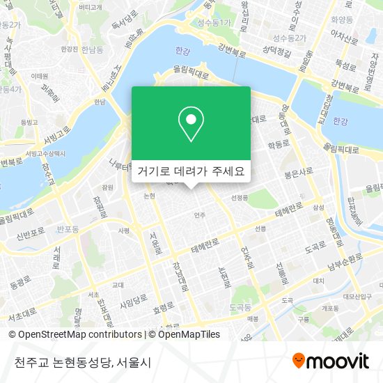 천주교 논현동성당 지도